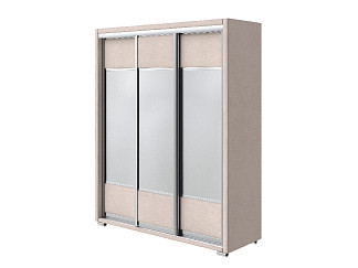 Шкаф Орматек Шкаф-купе 3х дв Orma Soft 2 (3 зеркала) (Ткань: Велюр Ultra Суфле) 177x60