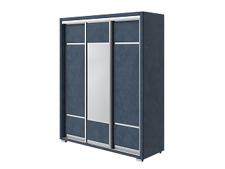Шкаф Орматек Шкаф-купе 3х дв Orma Soft 2 (1 зеркало) (Ткань: Велюр Sohu Джинс) 177x60