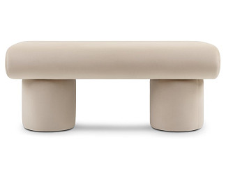 Банкетка Плум Велюр Бежевый