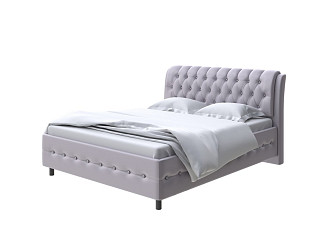 Кровать Como (Veda) 4 с ПМ + Матрас Orto Comfort Middle (Экокожа Серебристый перламутр) 200x200
