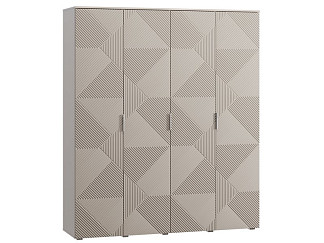 Распашной шкаф Шелтон 4-183x212 Латте