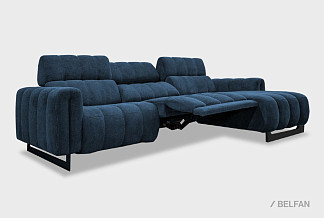 "Дженеси" диван с оттоманкой; раскл.; 1EL+10W+8R; Реклайнер; Symphony 16(38441(0) (гр. 2/МТХ)