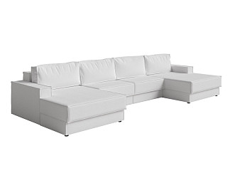 Орматек Угловой диван-кровать Porto Middle четырёхсекционный (Ткань: Букле Soul 000 Облачный) 441x175
