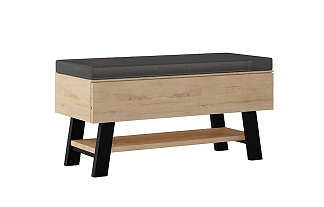 Банкетка Магнум Дуб бунратти, Чёрный