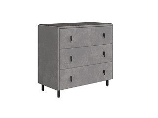 Комод Орматек Sofix (Велюр/ЛДСП Selfie Серебряный/Дуб Кантербери) 92x46