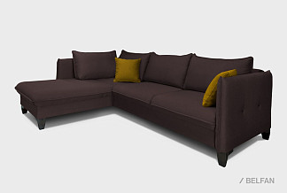 "Морган" диван угловой с оттоманкой; раскл.; 2MR6L; "Тик-так" (1270х2360); венге; 39(1)+345(1) (гр.1)