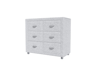 Комод Verda 2/6 (Ткань: Микрошенилл Rialto Белый кварц) 92x48
