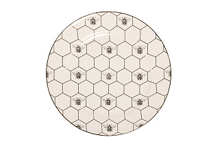 26FC-TAR-HONEYCOMB-26/1 Тарелка обеденная HONEYCOMB пчёлки 26см (2)