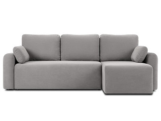 Диван угловой Кирмас-1 Велюр Светло-серый