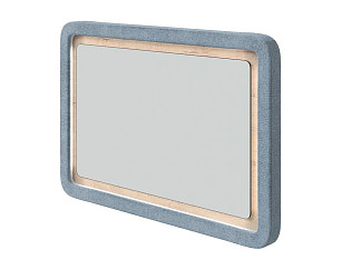 Зеркало Орматек Megapolis (ЛДСП Бунратти+ткань Бунратти/Aurora Лед) 95x65