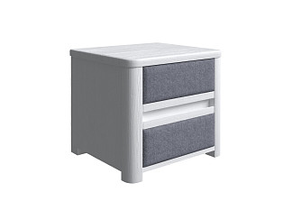 Тумба Орматек Wood Soft (Массив/Рогожка Белая эмаль (сосна) с брашированием/Nice Серый) 45x40