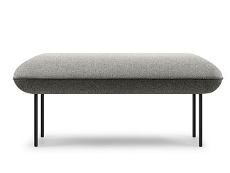 Банкетка Наск Рогожка Серый/Графитовый