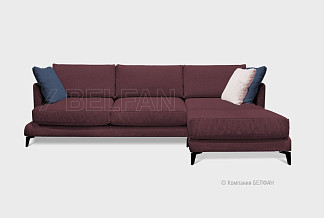 "Леформ" диван 3-х местный с пуфом; нераскл.; 2L1R+18; правый; металл черный; Diva/v/321+Diva/v/321+Diva/v/316+Paddington 22 (гр. 5/Textile Data+МТХ)