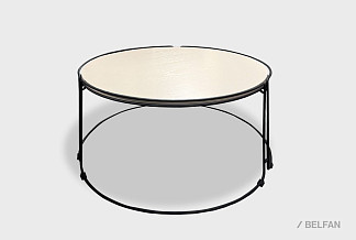 Стол журнальный "Collin" (круглый) большой; А-016.398; металл черный; Марципан