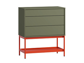 Комод Изи 80x91 Оливковый/Оранжевый