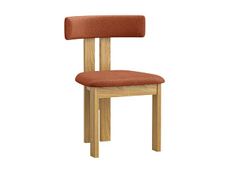 Стул Либен Рогожка Терракотовый/Натуральный