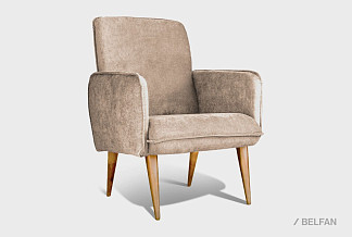 Кресло "Стью"; нераскл.; Р-40 (лак); Vogue 02 (гр. 1/МТХ)