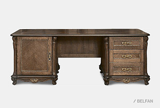 Стол письменный "Алези 2"; 2 тумбы; табак