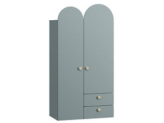 Шкаф детский Арчи 2-100x196 Серо-зеленый
