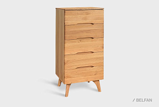 Комод "Элва" B-5 высокий; бейц-масло