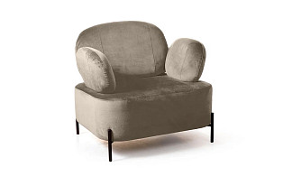 Кресло Денди пепельно-бежевое