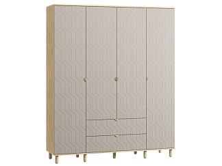 Распашной шкаф Теджонс 4-185x224 Деко ​Латте/Дуб Ирландский