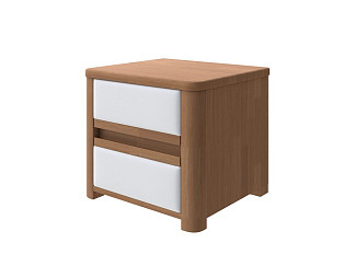 Тумба Орматек Wood Soft (Экокожа Антик (сосна) с брашированием/Белый (TM-14)) 45x40