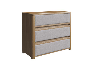 Комод Орматек Wood Soft (Массив/Рогожка Антик (сосна) с брашированием/Nice Кремовый) 90x40