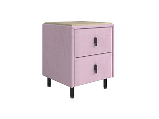 Тумба Орматек Sofix (Велюр/ЛДСП Teddy 027 Розовый фламинго/Бунратти) 45x45