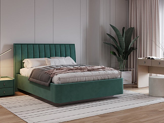 Кровать Fly Majesty с ПМ + Матрас Comfort Up Middle Plus (Ткань: Микрофибра Diva Мята) 200x200