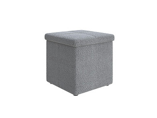 Пуфик Орматек Пуф OrmaSoft 2 одноместный (Букле Soul 900 Дымчатый) 42x42