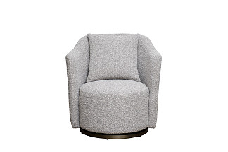 Кресло Verona вращающееся, букле серый Orso-SER/бронза 70*77*80см