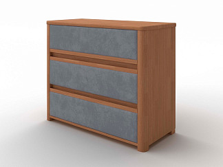 Комод Орматек Wood Soft (Ткань: Микровелюр Антик (сосна) с брашированием/Laska 06 Серый мох) 90x40