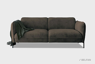 "Алекс" диван 3-х местный; раскл.; 3М; "Тик-так" (2000x1500); металл черный; Pushe 11 (гр. 1/МТХ)