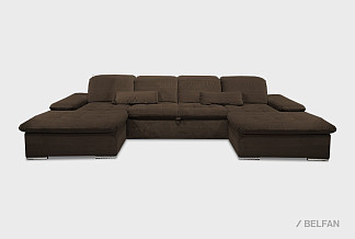 "Престон" диван индивидуальной модификации; раскл.; 8L+20M+8MR; "Дельфин" (1300х1360); Vogue 06 (гр.1/МТХ)