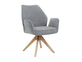 Офисное кресло Клайн Шенилл Серый/Натуральный