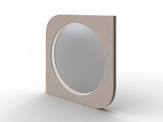 Зеркало Орматек настенное Luna (Ткань: Микровелюр Laska 15 Лён) 91x6