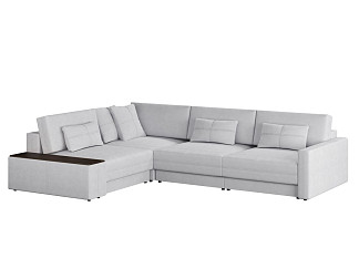 Орматек Угловой диван-кровать Tokio Middle (Ткань: Велюр Clever 08 серый/Венге) 157x296