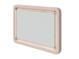 Зеркало Орматек Megapolis (ЛДСП Бунратти+ткань Бунратти/Manhattan Крем-брюле) 95x65