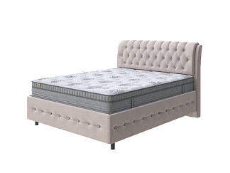 Кровать Como (Veda) 4 Grand с ПМ + Матрас Optima Comfort M (Ткань: Микрофибра Diva Тауп) 200x220