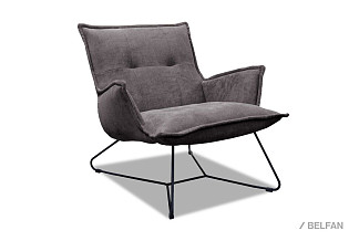 "Чарли" кресло; нераскл.; 12; металл черный; Vogue 14(38547(0)); (гр. 1/МТХ)