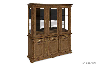 Шкаф комбинированный "Верди Люкс 3з"; дуб рустикаль