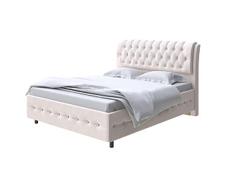 Кровать Como (Veda) 4 Grand с ПМ + Матрас Optima Comfort M (Ткань: Микровелюр Manhattan Цветочный белый) 200x220
