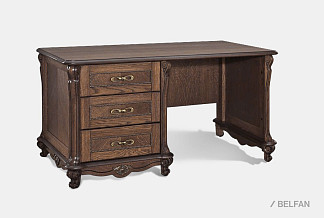 Стол письменный "Алези 1" с ящиками (1 тумба слева); табак