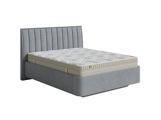Кровать Fly Majesty с ПМ + Матрас Comfort Up Middle Plus (Ткань: Велюр Ultra Осенний туман) 200x200