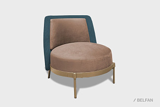 "Ливио" кресло; нераскл.; золото; Tiffany 29+Tiffany 12 (гр. 1/МТХ)