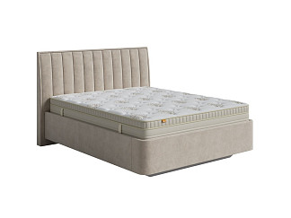 Кровать Fly Majesty с ПМ + Матрас Comfort Up Middle Plus (Ткань: Экозамша Aurora Кварц) 200x200