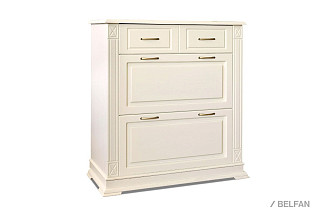 Тумба для обуви "Верди Люкс" 21; слоновая кость