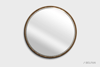 Зеркало настенное "Уоллстрит" (круглое); к-графит