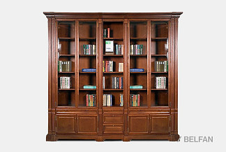 Набор мебели для библиотеки "Престиж-17.13"; ГМ 5932; мокко